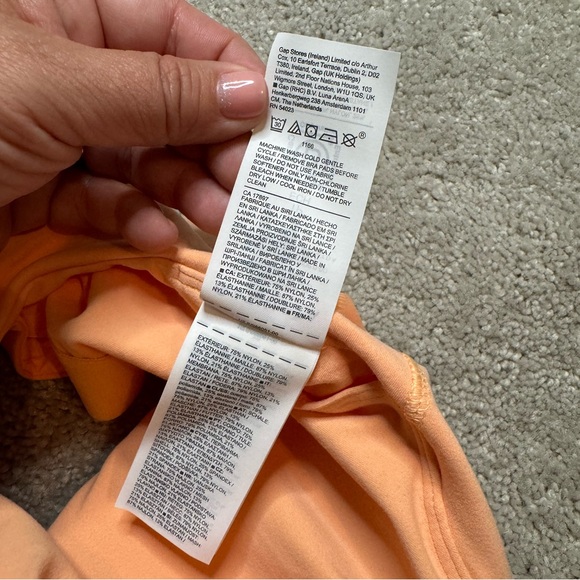 Athleta Conscious Crop Cutout Tank Top Multiple Sizes Bright Peach Color - Picture 5 of 9